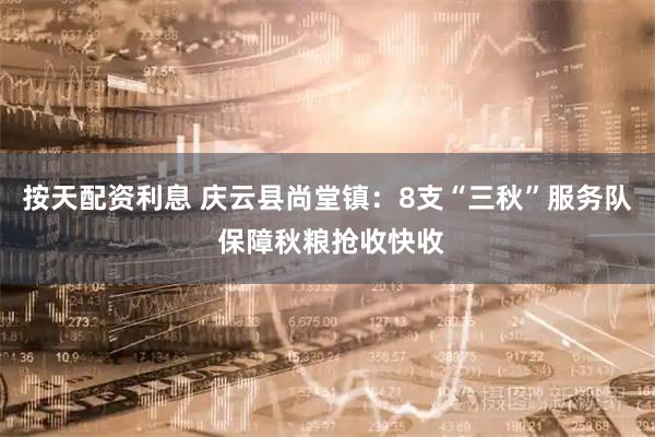 按天配资利息 庆云县尚堂镇：8支“三秋”服务队 保障秋粮抢收快收